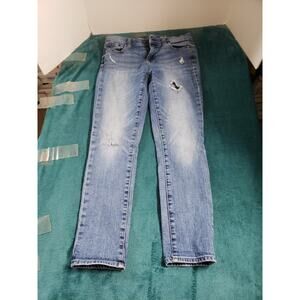 Gap Jeans Size 25 Womens Blue Denim Stretch Pant Mid Rise Best Girlfriend Ankle